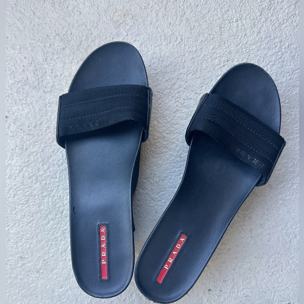 Prada platform vintage sport slips Size 9